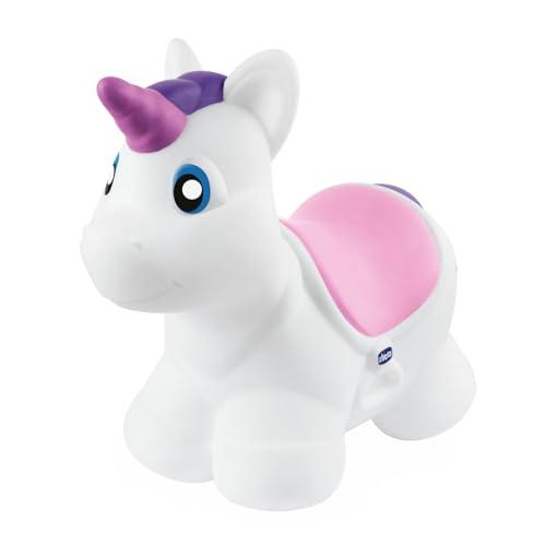 Chicco Bouncy Unicorno Cavalcabile Gonfiabile Rimbalzante Facile Da Gonfiare Con Pompetta Manuale Inclusa Per Giocare Dentro E Fuori Casa Morbido Materiale Resistente e Facile Da Pulire 18 Mesi-5 Anni