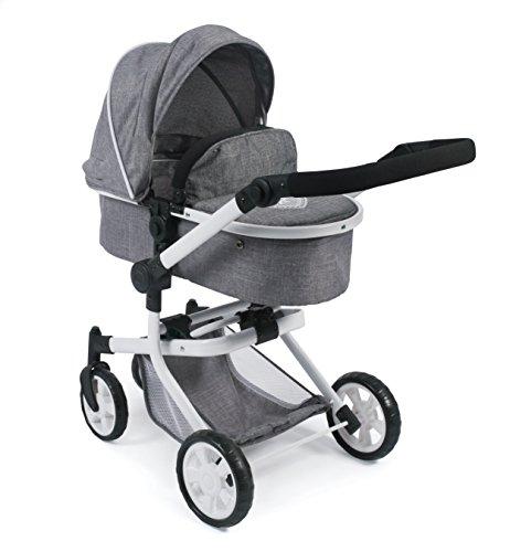 Bayer Chic 2000 595 76 Passeggino per Bambole Combinato Mika, Jeans Grigio