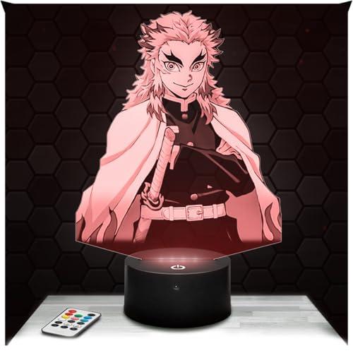 Lampada Led 3D decorativa Manga Kyojuro Rengoku, idea regalo per adolescenti, accessorio Manga Kyojuro Rengoku Manga Disegni animati Camera da letto per ragazzi idea regalo natale adolescente TOP