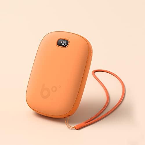JISULIFE Scaldamani, Ricaricabile USB Elettrico Portatile Scalda Mani/PowerBank, Scaldatasche con Display a LED, Riutilizzabile Scaldamani per Outdoor Campeggio Golf Cacciatori Regali Caldi