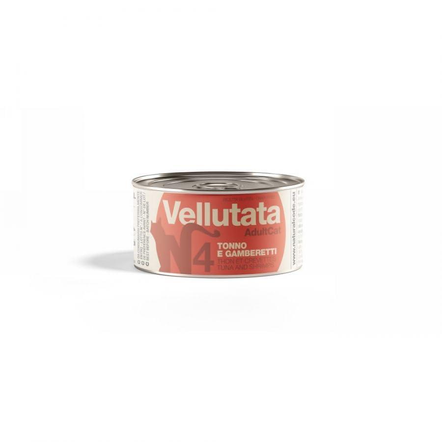 Natural Code Vellutata Cibo Alimento Umido Per Gatto Gatti Cat Adult Tonno E Gamberetti. 12 LATTINE DA 85g CADAUNO