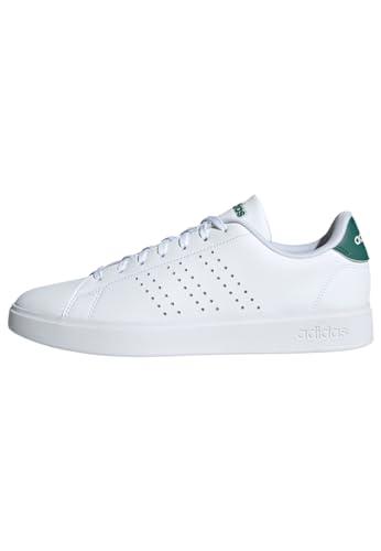 adidas Advantage 2.0 Shoes, Scarpe Uomo, Cloud White/Core Black/Green, 42 EU