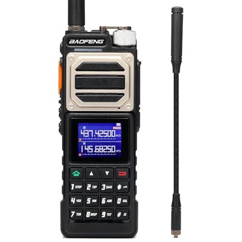 BAOFENG UV-25 Tri-Power Radio amatoriale portatile, radio a lungo raggio da 11W, ricevitore multibanda aereo UHF VHF FM, batteria di ricarica di tipo C da 5200 mAh, antenna tattica a collo d'oca e ant