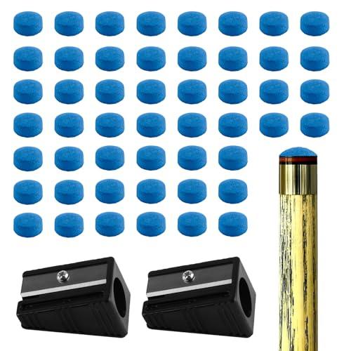 Jiujuda9 50 punte per stecca da biliardo, 10 mm in pelle, punte di ricambio per biliardo, punte di ricambio per biliardo, punte per biliardo, punte per biliardo, punte per biliardo, punte per biliardo