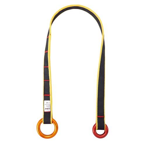 Cordino di Sicurezza per Arrampicata Lavori in Giardino Sull'Albero per Cintura Anulare 35.4 Pollici Adatto Attrezzo da Arrampicata con Due Anelli in Lega di Magnesio