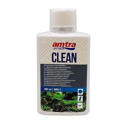 Amtra Clean - Depuratore naturale per l'acqua degli acquari, con microorganismi che eliminano ammoniaca e nitriti, riduce i cambi d'acqua, 300 ml