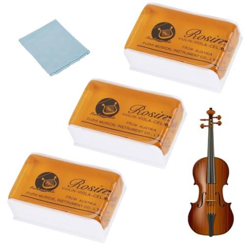3 Pezzi Colofonia per Violino, Colofonia per Violino Resina per Violino Chiara Colofonia a Bassa Polvere Accessorio per Strumenti ad Arco Perfetto per Musicisti Professionisti