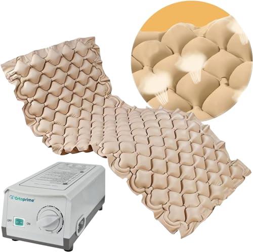 OrtoPrime Materasso a Pressione alternata 200x90x7cm, Materasso ad Aria antidecubito con compressore Silence Comfort comprensivo di Materasso a Pressione per piaghe da decubito e decubito.
