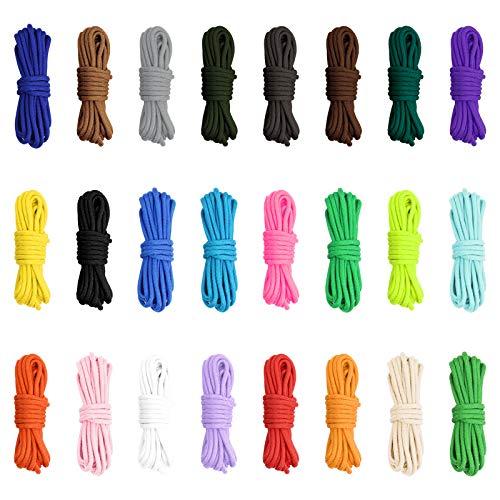 Hileyu 24 rotoli di corda paracadute da 4 mm Paracord 550 multifunzione tipo III Paracord corde paracord casuale kit 7 fili corda corda tenda corda di sopravvivenza all'aperto