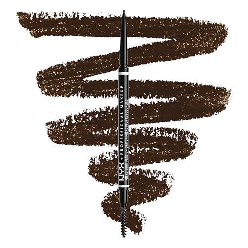 NYX Professional Makeup Matita sopracciglia, Micro Brow Pencil, Due lati con matita automatica e scovolino, Tonalità: Espresso