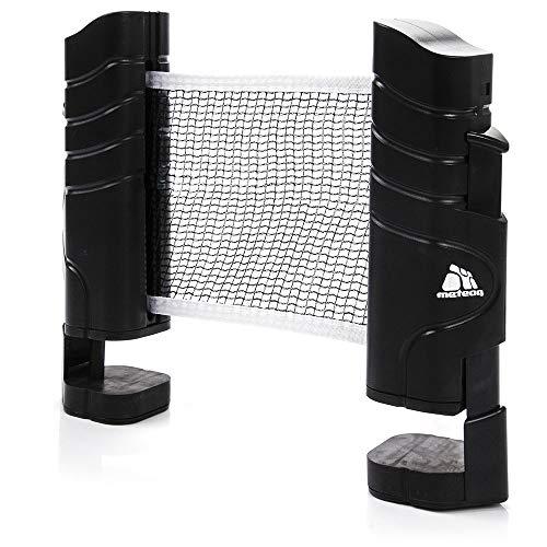 meteor Rete Ping Pong Retrattile Portabile - Reti Ping-Pong Estendibile per Il Tavolo Lunghezza Regolabile Fino a 200 cm - per Appassionati di Tennis da Tavolo Accessorio Interno Esterno