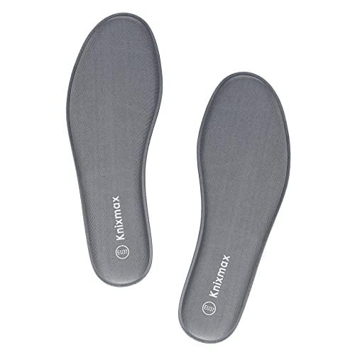 Knixmax Donna Uomo Solette in Memory Foam Inserti per scarpe Comfort Assorbimento degli urti Imbottitura per il supporto del piede Suole interne Memory Foam Grigio 41EU