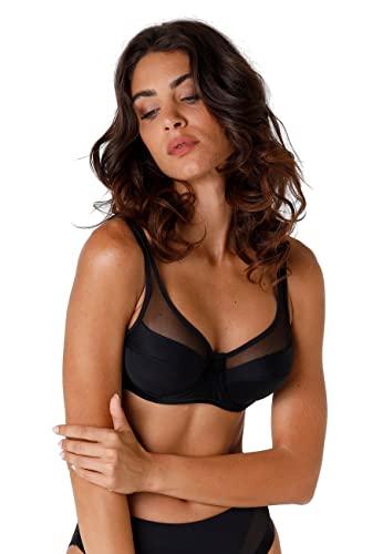 Lovable Reggiseno con Ferretto Ampio Sostegno, Coppe non Imbottite, Forme Generose, Microfibra Tulle, Art. 4262 Modern Shaping (Generous) Donna