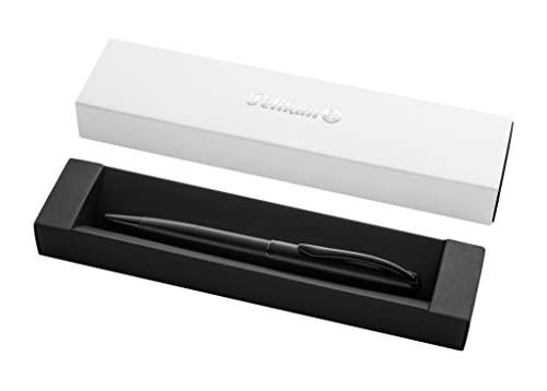 Pelikan, Penna Sfera Jazz Noble Elegance In Metallo Carbon, Inchiostro Blu, Con Meccanismo A Rotazione, Indicata Per Documenti Ufficiali, Con Clip Elastica, In Elegante Astuccio Regalo