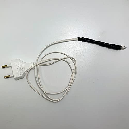 Micro lampadina a filamento 220v + spina effetto fuoco