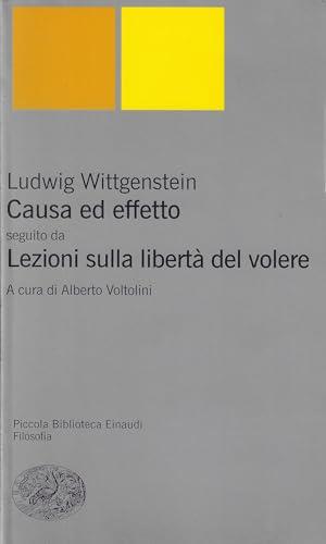 Causa ed effetto-Lezioni sulla libertà del volere
