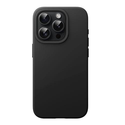 JETech Cover Silicone per iPhone 15 Pro 6,1 Pollici, Protettiva per Tutto il Corpo Morbida al Tatto, Custodia Antiurto (Nero)