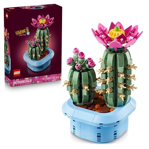 LEGO Botanicals Cactus in Fiore - Pianta Artificiale in Vaso con 2 Cactus e Fiori Finti - Decorazione per la Casa di San Valentino - Regalo per Bambine da 9 Anni e Adulti Amanti delle Piante - 11509