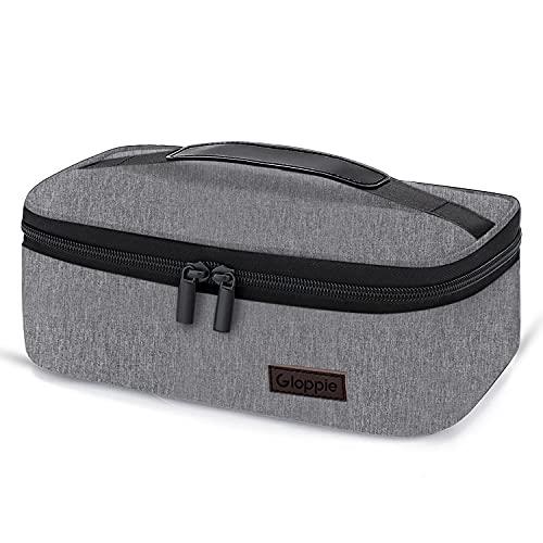 Gloppie Mini Borsa Termica Porta Pranzo Borsa per il Pranzo Isolata Uomo e Donna, Portatile - Riutilizzabile Contenitore Bambini Adulti Impermeabile Termico Pranzo,Colore: Grigio