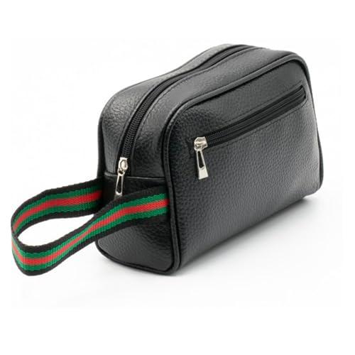 Lo Stock Perfetto LSP Pochette Morbida Casual Per Uomo e Donna Con Cinturino Da Polso Borsa A Mano – 17x11x6,5 cm - Black (Nero)