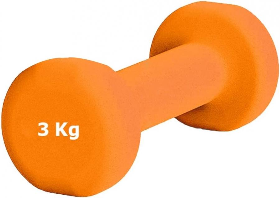 G5 HT SPORT Manubri O Manubrio in Neoprene da Palestra E Home Gym Antiscivolo da 0.5 a 6 kg Coppia O Singolo (1 x 3 kg)