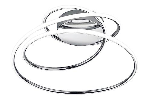 Reality, Plafoniera, Carus incl. 1 x LED,SMD,16,0 Watt,3000K,2300 Lm. incl. 1 x LED,SMD,8,5 Watt,3000K,1300 Lm. Finitura: Plastica, nero opaco L:33,0cm, L:33,0cm, A:3,5cm Interruttori separati,