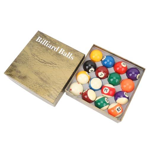 BuyWeek Set di Palle da Biliardo, 16 Pezzi Palline da Biliardo in Resina 5,72 cm Palla da Biliardo per Giochi di Feste in Casa