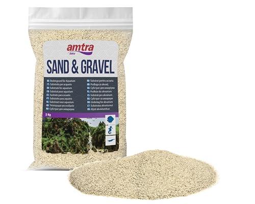 AMTRA Quarzo bianco - Sabbia per acquari al quarzo bianco fine, per acqua dolce o salata, grani 0,1- 0,7mm, Quantità 2 kg