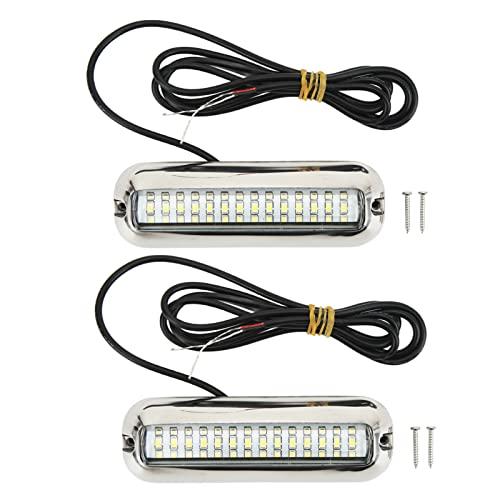 Luci a LED Marine 42LEDS Luce Subacquea a LED per Barche 10‑30V DC Luce per Tappo di Scarico per Barche Yacht Boat/Yacht Series Ship/Yacht Parts(Luce bianca)