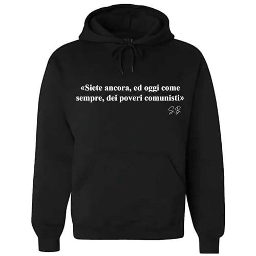 Felpa con cappuccio e frase 