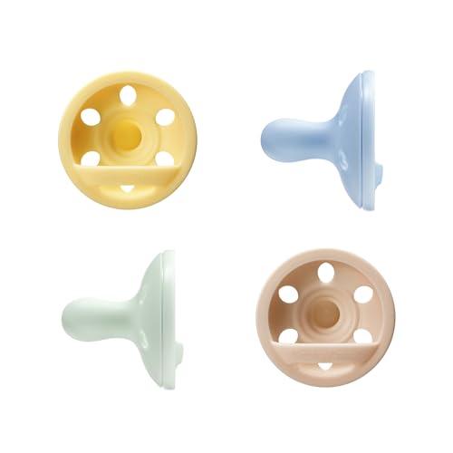 Tommee Tippee Ciuccio Simile al Seno, 0-6 Mesi, Confezione da 4, Succhietto Ortodontico, Leggero, Design Monoblocco in Silicone, Tettarella Simmetrica