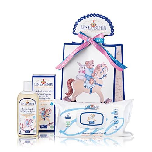 Helan, Linea Bimbi, Confezione Regalo Gli Essenziali, Cosmetici Naturali Biologici, Kit Neonato, Regalo Nascita
