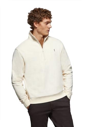Polo Club Felpe con Cerniera Senza Capuccio Uomo - Sweatshirt 100% Cotone
