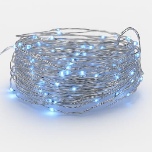 eacommerce Serie Luci Nano Led a Batteria per Decorazioni Natalizie Eventi Matrimoni (Bianco Freddo, 300 Nano Led)