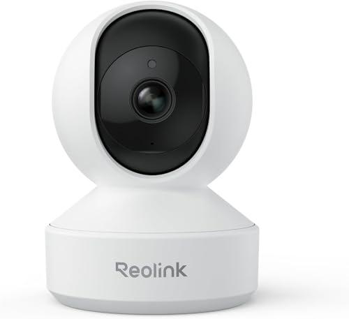 Reolink 5MP Telecamera WiFi Interno, Wi-Fi a Doppia Banda 2.4/5 GHz, Apertura F1.6, Rilevamento Uomo/Animale/Pianto, Copertura a 360°, Inseguimento Automatico, Supporta Alexa, Modalità Privacy, E1 Pro