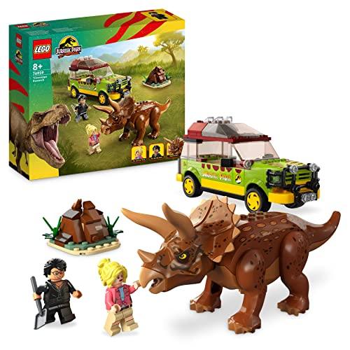 LEGO Jurassic Park La Ricerca del Triceratopo, Set Dinosauro Giocattolo per Bambini e Bambine da 8 Anni in su, con Macchina Ford Explorer e Minifigure, Collezione 30° Anniversario 76959