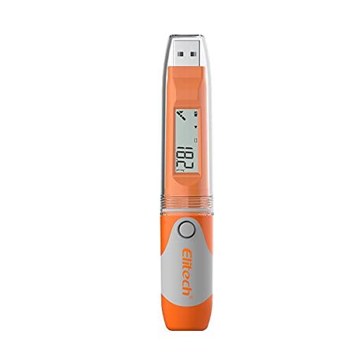 Elitech RC-51H Data Logger per Temperatura e Umidità, Registratore di Dati, Riutilizzabile, 32.000 Punti, Rapporto PDF, durata Della Batteria di Due Anni, Schermo LCD, Certificato CE e FDA