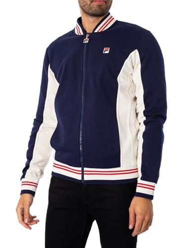 FILA Uomo Giacca Da Ginnastica Settanta, Peacoat/Gardenia/Chinese Red, XL