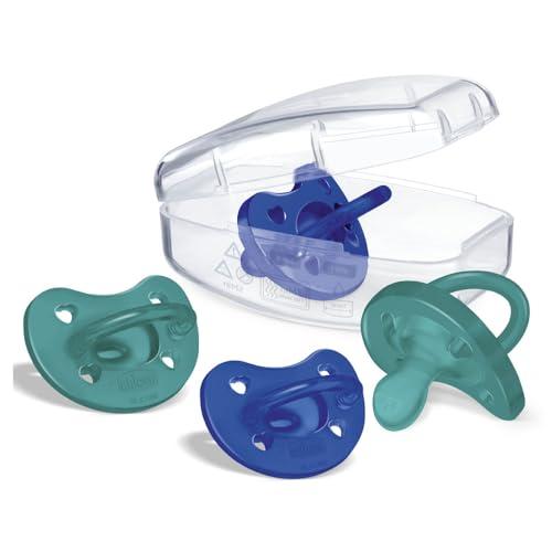 Chicco Physioforma Ciuccio In Silicone 16-36 Mesi, Gommotto Morbido E Delicato, Supporta La Respirazione Fisiologica, Verde Acqua e Azzurro, offerta convenienza