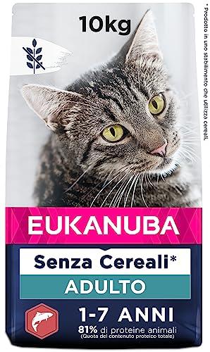 EUKANUBA Grain Free cibo secco per gatti adulti, ricco di salmone 10kg