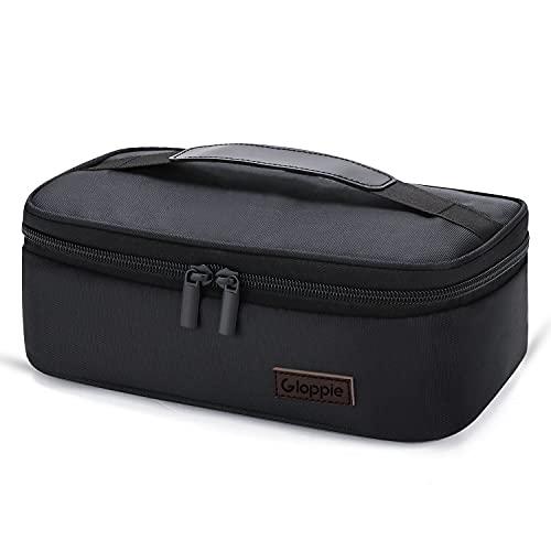 Gloppie Borsa Frigo Termica 3.5L, Borsa Termica Porta Pranzo Manutenzione di Freddo e Caldo, Borse per il Pranzo Alimenti, Ufficio/Lavoro/Scuola/Picnic per Uomo Donna, Nero