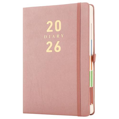 Agenda 2024, formato A5, agenda giornaliera, una pagina per giorno, copertina rigida, portapenne