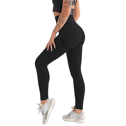 Zhiaek Leggins Sportivi Donna Push Up Pantaloni Palestra Vita Alta Opaco Seamless Pantacollant Anticellulite Leggings Elastici Collant per Yoga Fitness Allenamento Jogging