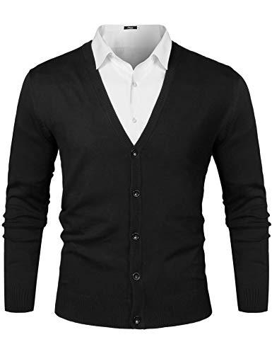 iClosam Cardigan Uomo Collo A V Casual Maglioni Manica Lunga Maglieria Maglione Coat