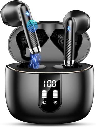 Cuffie Bluetooth 5.4, 2026 6D Stereo Auricolari Bluetooth con App EQ Personalizzato/6 ENC Mic,56Ore Cuffie Wireless In Ear Riduzione Rumore Cuffie Senza Fili IP7 Impermeabili Cuffiette per iOS/Android