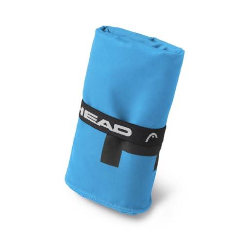 HEAD Active - Asciugamano Microfibra con Elastico, Asciugamano Palestra Leggero Rapida Asciugatura, Valido come Telo Multiuso - Asciugamani Bagno Assorbente Salvaspazio da Viaggio 60x110, Uniform Blue