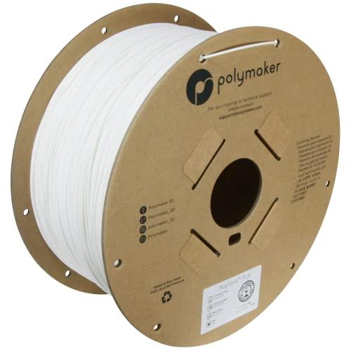 Polymaker PolyTerra PLA - Filamento per stampanti 3D, colore bianco (Cotton White), 1,75 mm, 3 kg