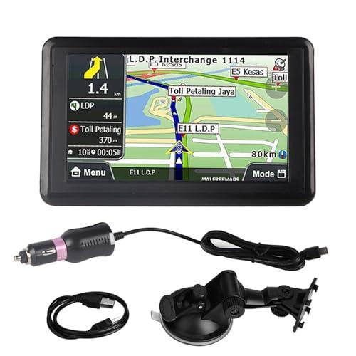 Aramox Navigatore GPS per Auto, Schermo Touch da 5 Pollici, 256MB/8GB di Memoria, Mappe Europa con FM MP3