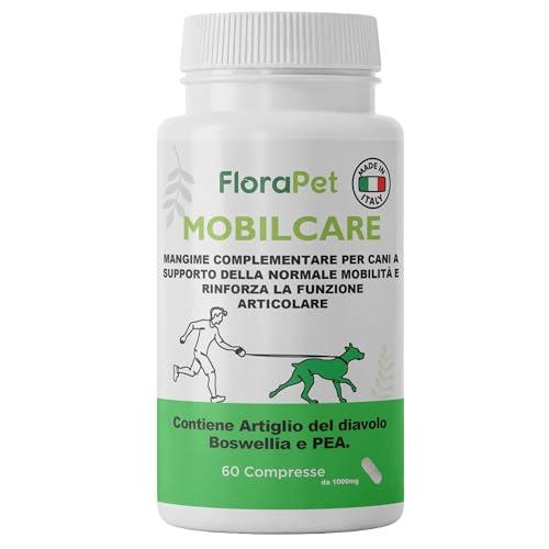 FloraPet Mobilcare Integratore Articolazioni Cane, Migliora Mobilità e Supporta Articolazioni, Rinforza Ossa, con Artiglio del Diavolo, Boswellia e PEA, Made in Italy - 60 Compresse
