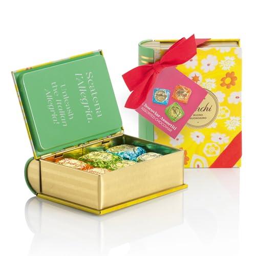 Venchi - Mini Libro con 6 Cioccolatini Chocoviar, Gusti Assortiti, Senza Glutine, Scatola Regalo Collezione Primavera da 117 gr, Idea Regalo